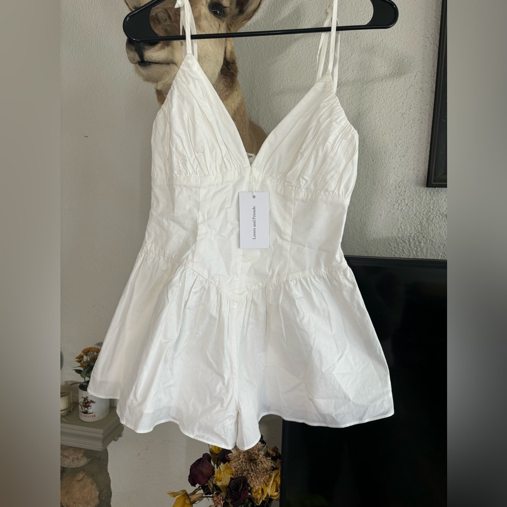 White Sleeveless Romper